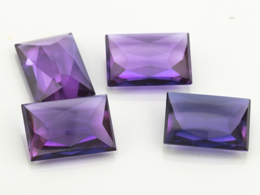 [AMCJ20089] Synthetic Sapphire 14x10mm Rectangular German Cut Buff Top Purple