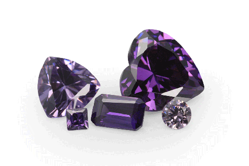 [ZATR06] Cubic Zirconia (Purple) Triangle