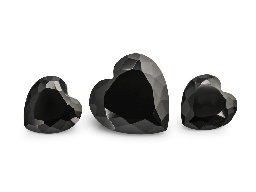 Cubic Zirconia (Black) - Heart Shape