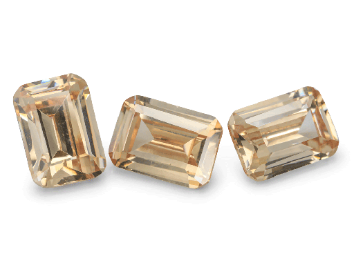 [ZCE-0705] Cubic Zirconia (Champagne) 7x5mm Emerald Cut