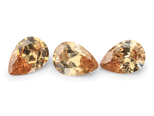 [ZCP-0705] Cubic Zirconia (Champagne) - Pear Shape