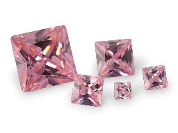 Cubic Zirconia (Pink) - Princess Cut