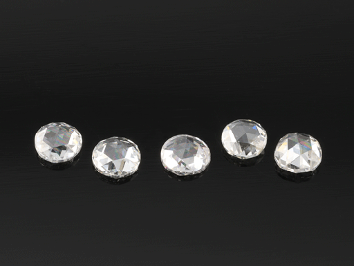 [DRW-02] Diamond White 2mm Round Rose Cuts 