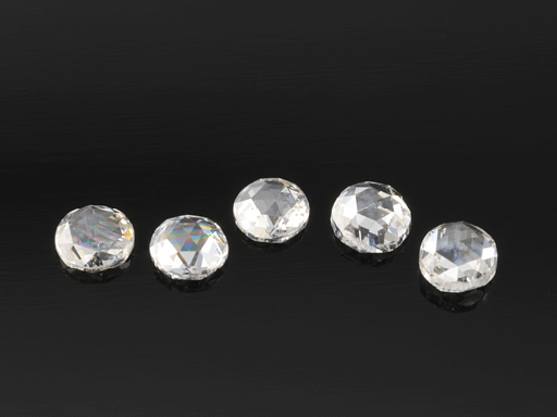 [DRW-0225] Diamond White 2.25mm Round Rose Cuts 