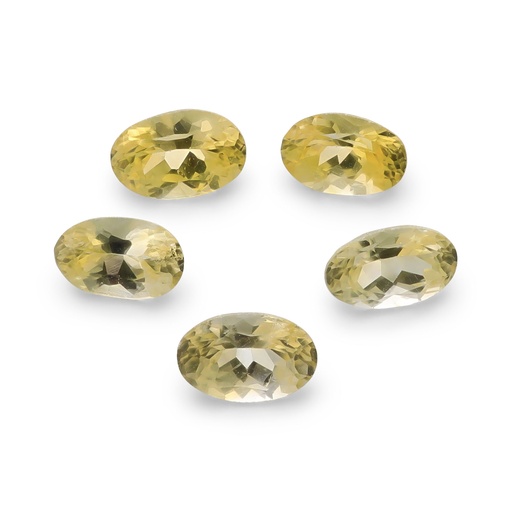 [SYS3121] Yellow Sapphire 4x2.5mm +/- Oval Set of 5