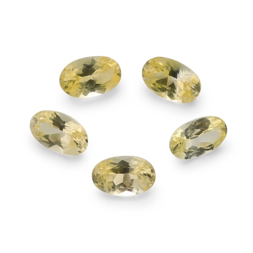 [SYS3122] Yellow Sapphire 4x2.5mm +/- Oval Set of 5