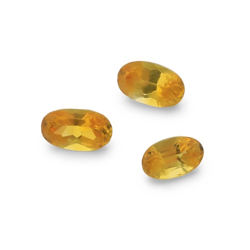 [SYS3145] Yellow Sapphire 5x3mm +/- Oval Set of 3