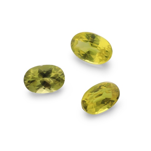 [SYS3150] Yellow Sapphire 4x3.5mm +/- Oval Set of 3