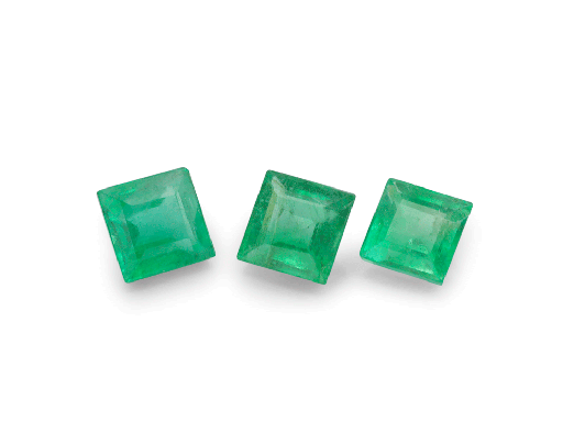 [EQ10325] Emerald 3.25mm Square Carre 1st Grade 